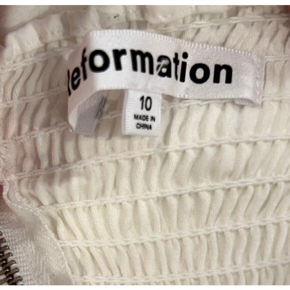 REFORMATION  Lissa Convertible Organic Stretch Cotton Midi Dress Size 10 - Picture 6 of 9